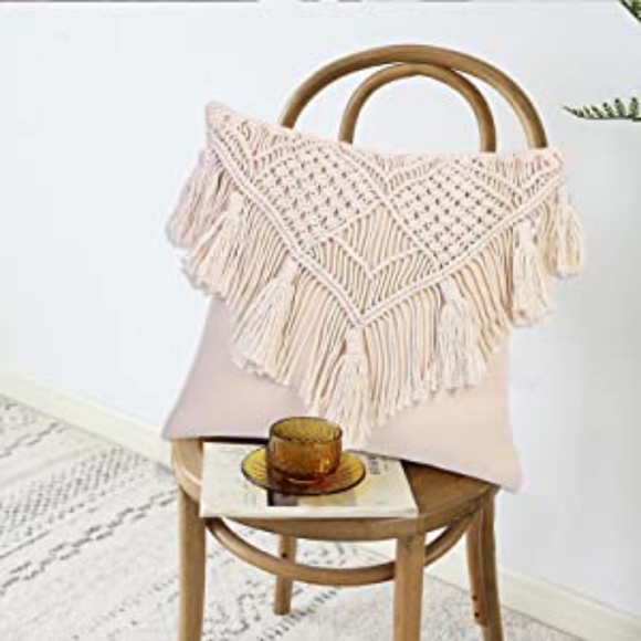 Boho Macrame cushion cover - Picture 2 of 2
